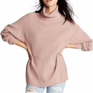 Free People Mauve Turtleneck Sweater